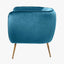 Lucca Sapphire Blue Velvet Chair with Gold Legs