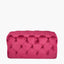 Seraphina Raspberry Velvet Buttoned Rectangular Ottoman