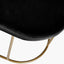 Nino Black Velvet Bench with Gold Metal Frame