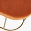 Nino Tobacco Velvet Bench with Gold Metal Frame
