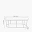 Nino Dove Grey Velvet Bench with Gold Metal Frame