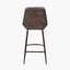 Angelo Peppercorn Leather and Bronze Metal Retro Bar Stool