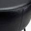 Donato Steel Grey Leather and Iron Stool