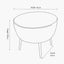 Donato Steel Grey Leather and Iron Stool