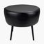 Donato Steel Grey Leather and Iron Stool