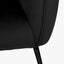 Lucca Black Velvet and Metal Sofa