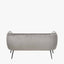 Lucca Dove Grey Velvet and Metal Sofa