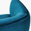 Lucca Sapphire Blue Velvet and Metal Sofa