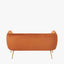 Lucca Tobacco Velvet and Metal Sofa