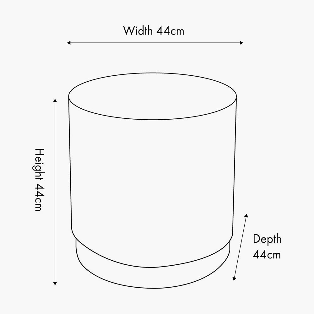 Sassari Bouclé Fabric Cylinder Pouffe