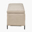 Catania Taupe Teddy Storage Bench with Black Metal Legs