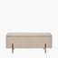 Catania Taupe Teddy Storage Bench with Black Metal Legs