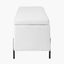 Catania Bouclé Fabric Storage Bench With Black Legs
