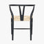 Quinn Black Beech Wood and Natural Paper Rope Dining Chair