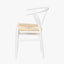 Quinn White Beech Wood and Natural Paper Rope Dining Chair