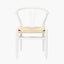 Quinn White Beech Wood and Natural Paper Rope Dining Chair