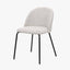 Turi Pebble Linen Mix and Black Metal Dining Chair