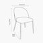 Turi Bouclé Fabric and Black Metal Dining Chair