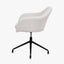 Rosolini Pebble Linen Mix and Black Metal Swivel Rise and Fall Chair