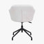 Rosolini Bouclé Fabric and Black Metal Swivel Rise and Fall Chair