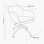 Rosolini Bouclé Fabric and Black Metal Swivel Rise and Fall Chair