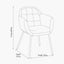 Alba Cinnamon Velvet and Black Metal Carver Dining Chair