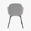 Alba Grey Linen Mix and Black Metal Carver Dining Chair