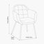 Alba Grey Linen Mix and Black Metal Carver Dining Chair