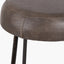Cosimo Peppercorn Leather and Bronze Metal Bar Stool