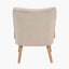 Sennori Taupe Teddy Fabric and Rubber Wood Occasional Chair