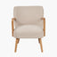 Sennori Taupe Teddy Fabric and Rubber Wood Occasional Chair