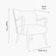 Sennori Taupe Teddy Fabric and Rubber Wood Occasional Chair