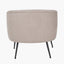 Aviana Natural Chenille and Black Metal Tub Chair