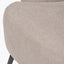 Aviana Natural Chenille and Black Metal Tub Chair