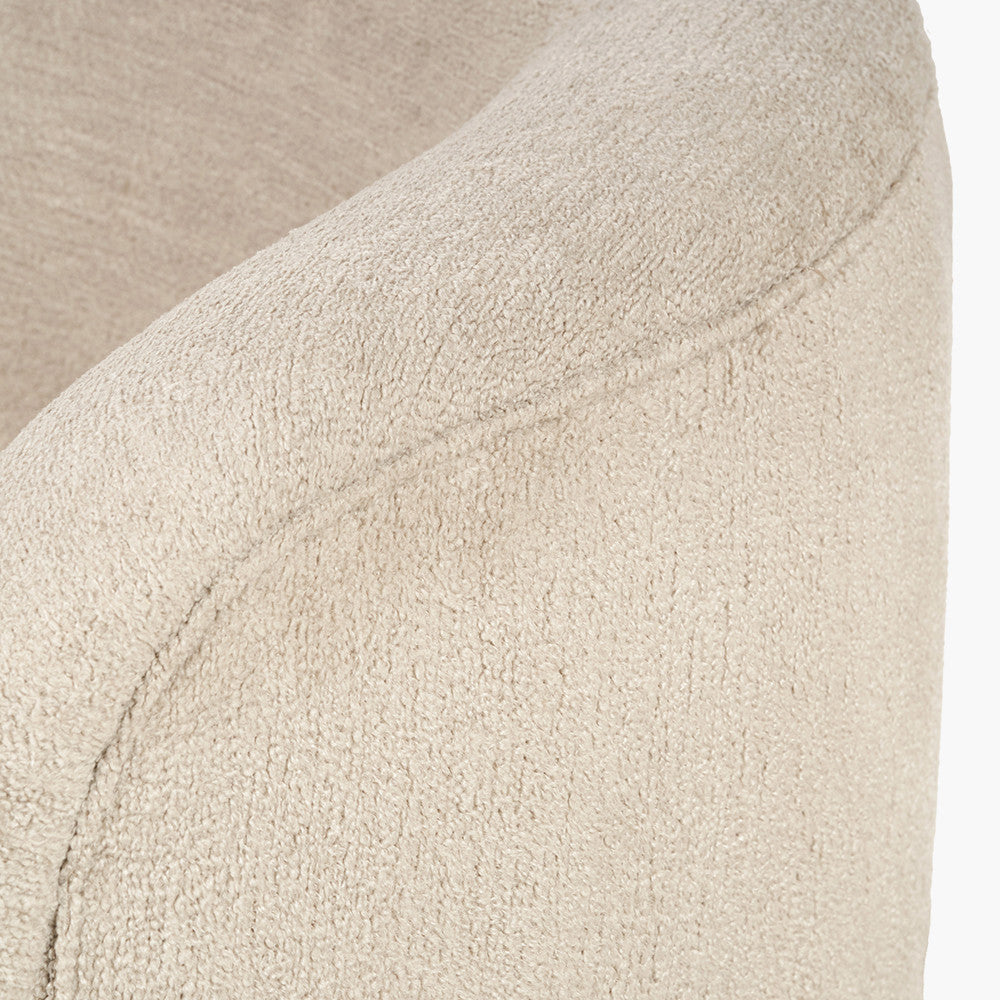 Aviana Taupe Teddy and Black Metal Chair