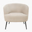 Aviana Taupe Teddy and Black Metal Chair