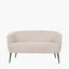 Aviana Natural Chenille and Black Metal Sofa