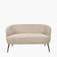 Aviana Taupe Teddy and Black Metal Sofa