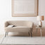 Aviana Taupe Teddy and Black Metal Sofa