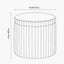 Alessandro Peppercorn Leather Round Storage Pouffe