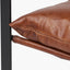 Nico Vintage Brown Leather Chair and Footstool