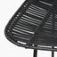 Black Rattan Core and Black Metal Bar Stool
