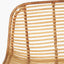 Natural Rattan Core and Black Metal Bar Stool