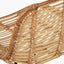 Natural Rattan Core and Black Metal Bar Stool