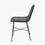 Black Rattan Core and Black Metal Dining Chair