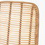 Natural Rattan Core and Black Metal Dining Chair