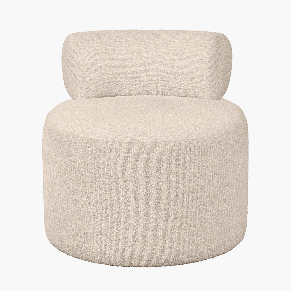 Assisi Taupe Teddy Fabric Modern Occasional Chair