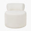 Assisi White Boucle Fabric Modern Occasional Chair