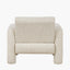 Ravello White Textured Fabric Armed Chair
