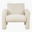 Ravello White Textured Fabric Armed Chair